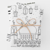 Ramadan mubarak jumbo kleurplaten inpakpapier vel (In situ)