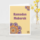 Ramadan Mubarak Kaart (Gele Bloem)