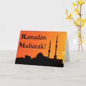 Ramadan Mubarak Kaart (Gele Bloem)