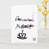 Ramadan Mubarak Kaart (Gele Bloem)
