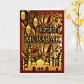 Ramadan Mubarak Kaart (Gele Bloem)