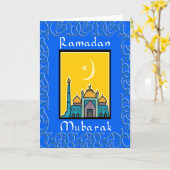 Ramadan Mubarak Kaart (Gele Bloem)