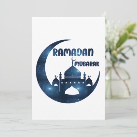 ramadan mubarak kaart (Staand voorkant)