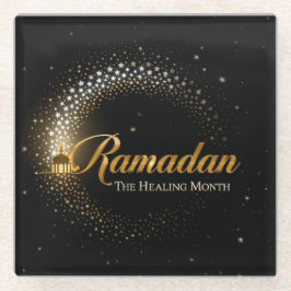 RAMADAN MUBARAK KAREEM 2026 GLASS COASTER GLAZEN ONDERZETTER