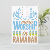 Ramadan Mubarak Kareem Kaart (Staand voorkant)