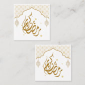 Ramadan Mubarak kareem Vierkante Visitekaartje (Voorkant / Achterkant)