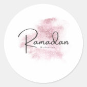 Ramadan Mubarak karem Ronde Sticker (Voorkant)