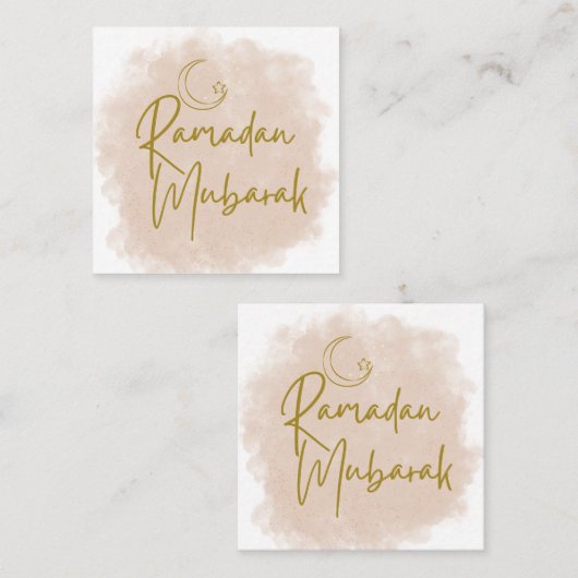 Ramadan mubarak klantenkaartje (Voorkant / Achterkant)