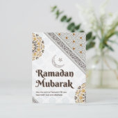 Ramadan Mubarak Mandala Crescent Art Feestdagenkaart (Staand voorkant)