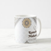Ramadan Mubarak Mandala Crescent Art Koffiemok (Voorkant rechts)