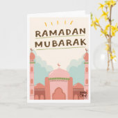 Ramadan Mubarak - Masjid Kaart (Gele Bloem)
