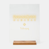 Ramadan Mubarak Minimal Acrylic Sign Personalized Acryl Bord (Voorkant)