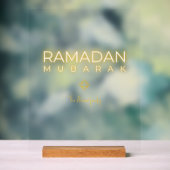 Ramadan Mubarak Minimal Acrylic Sign Personalized Acryl Bord (Neutraal)
