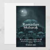 Ramadan Mubarak-moskee Feestdagenkaart (Voorkant / Achterkant)