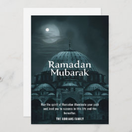 Ramadan Mubarak-moskee  Feestdagenkaart