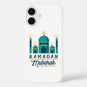 Ramadan Mubarak Moskee Halve Maan Kunst iPhone 16 Hoesje