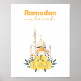 Ramadan Mubarak Moskee Muurprint Poster