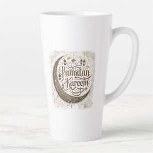 Ramadan Mubarak Moslim Vasten Lantaarn Halve Maan Latte Mok