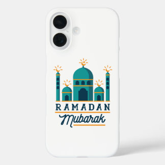 Ramadan Mubarak Mosque Crescent Art iPhone 16 Hoesje