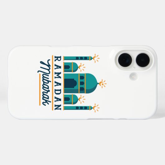 Ramadan Mubarak Mosque Crescent Art Case-Mate iPhone Case (Achterkant (horizontaal))