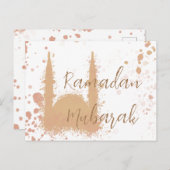 Ramadan Mubarak Mosque Islamic Design Briefkaart (Voorkant / Achterkant)