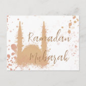 Ramadan Mubarak Mosque Islamic Design Briefkaart (Voorkant)
