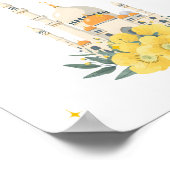 Ramadan Mubarak Mosque Yellow Flowers Wall Print  (Hoek)