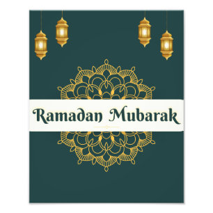 Ramadan Mubarak Muurkunst Foto Afdruk