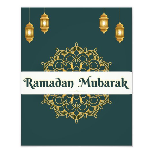 Ramadan Mubarak Muurkunst Foto Afdruk (Voorkant)