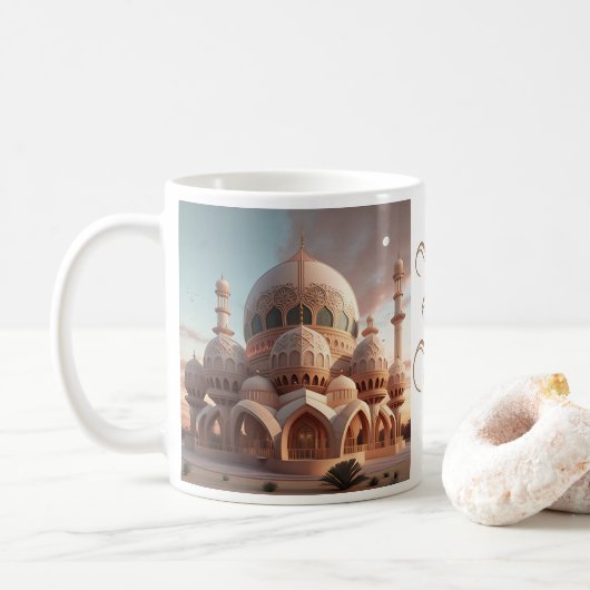 Ramadan Mubarak Naam Koffiemok (Met donut)