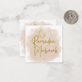 Ramadan mubarak notitiekaartje (Voorkant / Achterkant in situ)