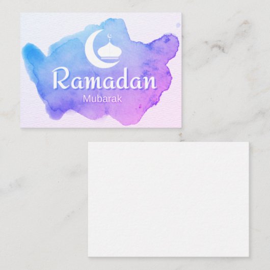 Ramadan Mubarak Notitiekaartje (Voorkant / Achterkant)