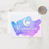 Ramadan Mubarak Notitiekaartje (Voorkant / Achterkant in situ)