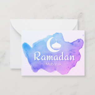 Ramadan Mubarak Notitiekaartje