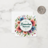 Ramadan Mubarak Notitiekaartje (Voorkant / Achterkant in situ)