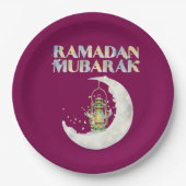 Ramadan Mubarak Papieren Bordje (Voorkant)
