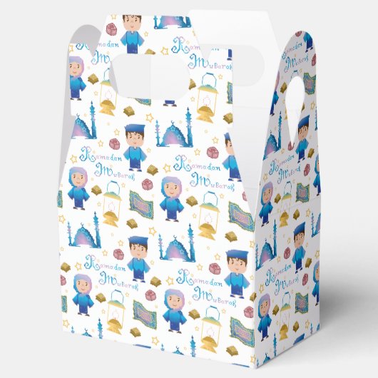 Ramadan Mubarak Pattern Bedankdoosjes (Geopend)