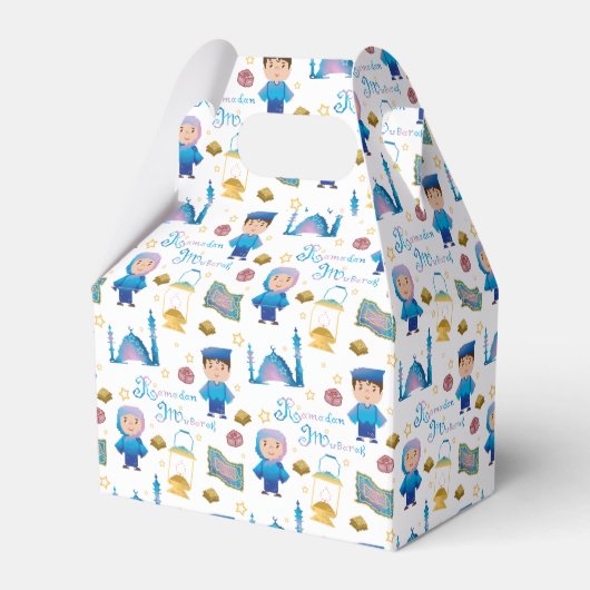 Ramadan Mubarak Pattern Bedankdoosjes (Voorkant Zijde)