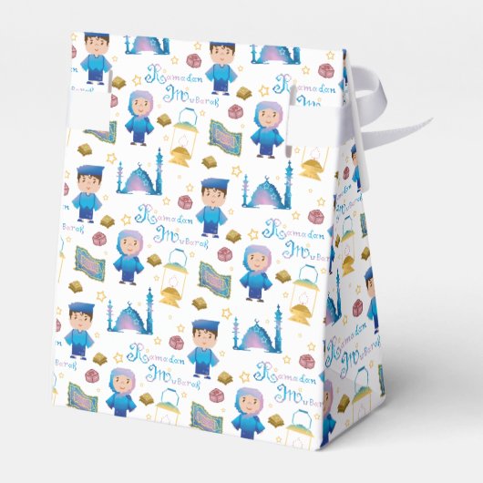 Ramadan Mubarak Pattern Bedankdoosjes (Achterkant)