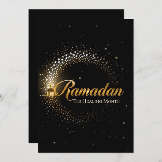 Ramadan MubaraK Personalized Holiday  Card Feestdagenkaart (Voorkant / Achterkant)
