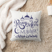 Ramadan Mubarak Pillow BLueNight MoonLight Pillow Kussen (Deken)