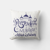 Ramadan Mubarak Pillow BLueNight MoonLight Pillow Kussen (Voorkant)