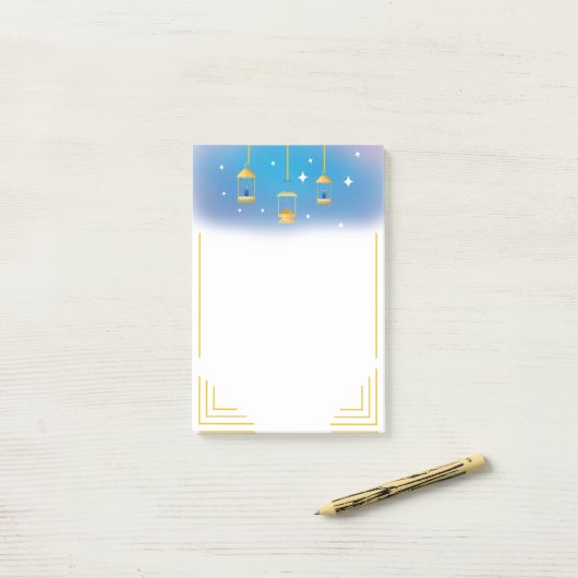 Ramadan Mubarak Post-it® Notes (Op bureau)