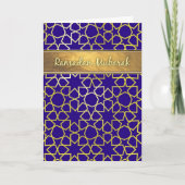 Ramadan Mubarak Purple en gouden-blik ramadan Kaart (Voorkant)