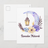 Ramadan Mubarak | Ramadan Kareem Feestdagenkaart (Voorkant / Achterkant)