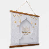 Ramadan Mubarak | Ramadan Kareem Hangend Wandkleed (Gebogen)