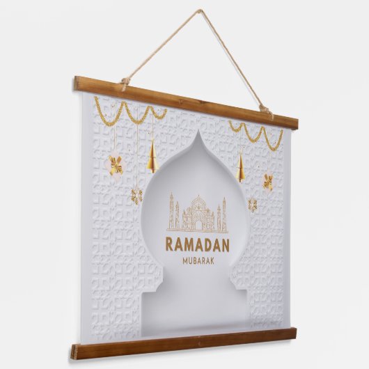 Ramadan Mubarak | Ramadan Kareem Hangend Wandkleed (Gebogen)