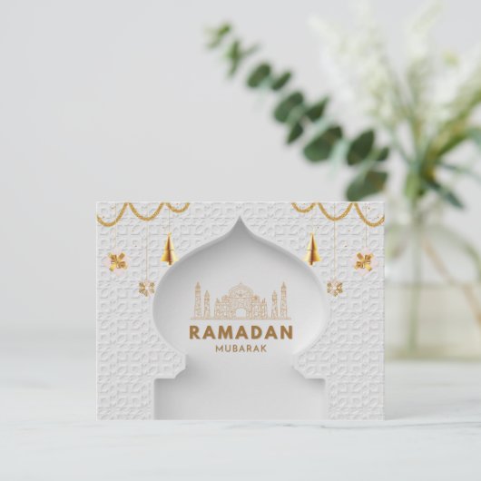 Ramadan Mubarak | Ramadan Kareem Holiday Briefkaart (Staand voorkant)