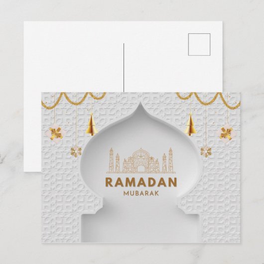 Ramadan Mubarak | Ramadan Kareem Holiday Briefkaart (Voorkant / Achterkant)