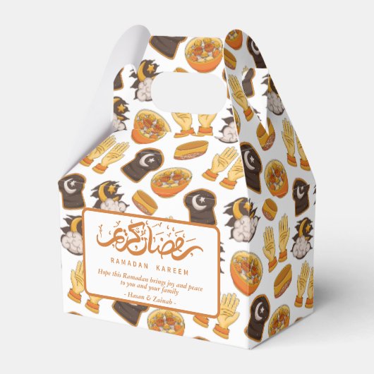 Ramadan Mubarak - Ramadan Kareem - Iftar Favoriete Bedankdoosjes (Voorkant Zijde)